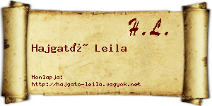 Hajgató Leila névjegykártya